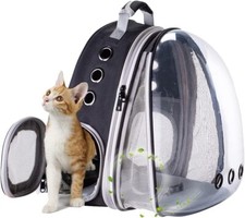 Front Expandable Cat Backpack Carrier, Fit up to 20 lbs, Space Capsule Bubble Wi