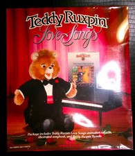 Teddy Ruxpin "Love Songs" 1986 Includes Songbook, Cassette Tuxedo NIB