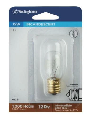 Westinghouse Tubular Bulb 15 W 108 Lumens T7 Intermediate 2-1/8 In. Clear Carded - Image 2 of 3