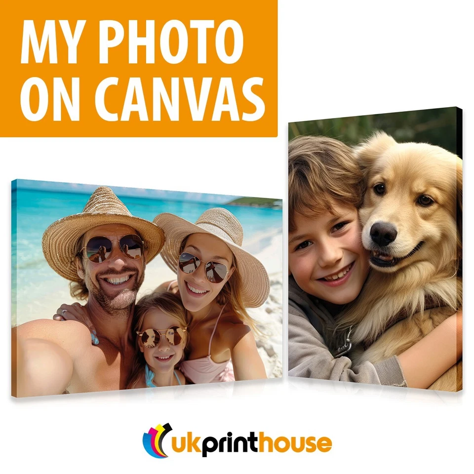 CANVAS PRINT YOUR PHOTO ON LARGE PERSONALISED 18MM DEEP FRAMED -A4 A3 A2 A1 A0