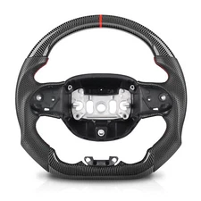 🔥3K Carbon Fiber Steering Wheel For Jeep Grand Cherokee 2014-2024 Leather Grips