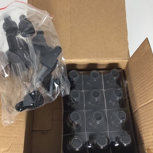 Vivaplex 12 High Quality 1 oz Amber Glass Bottles With Glass Eye Droppers New - Picture 2 of 2