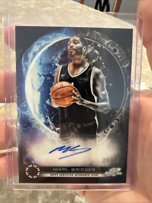 Mikal Bridges - 2023-24 Topps Cosmic Chrome Black Eclipse - Equinox Auto 08/10