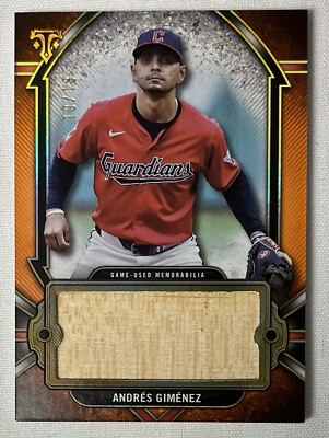2024 Topps Triple Threads Andres Gimenez Cleveland Guardians Jumbo Relic #10/18