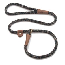 Mendota Dog Leash, British Style Slip Lead, Camo Green 1/2" 4 foot, Made in USA