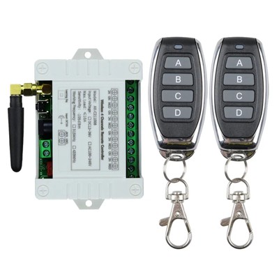 12V-36V 2 Channel Wireless Motor RF Remote Control Relay Switch Receiver 24V 36V