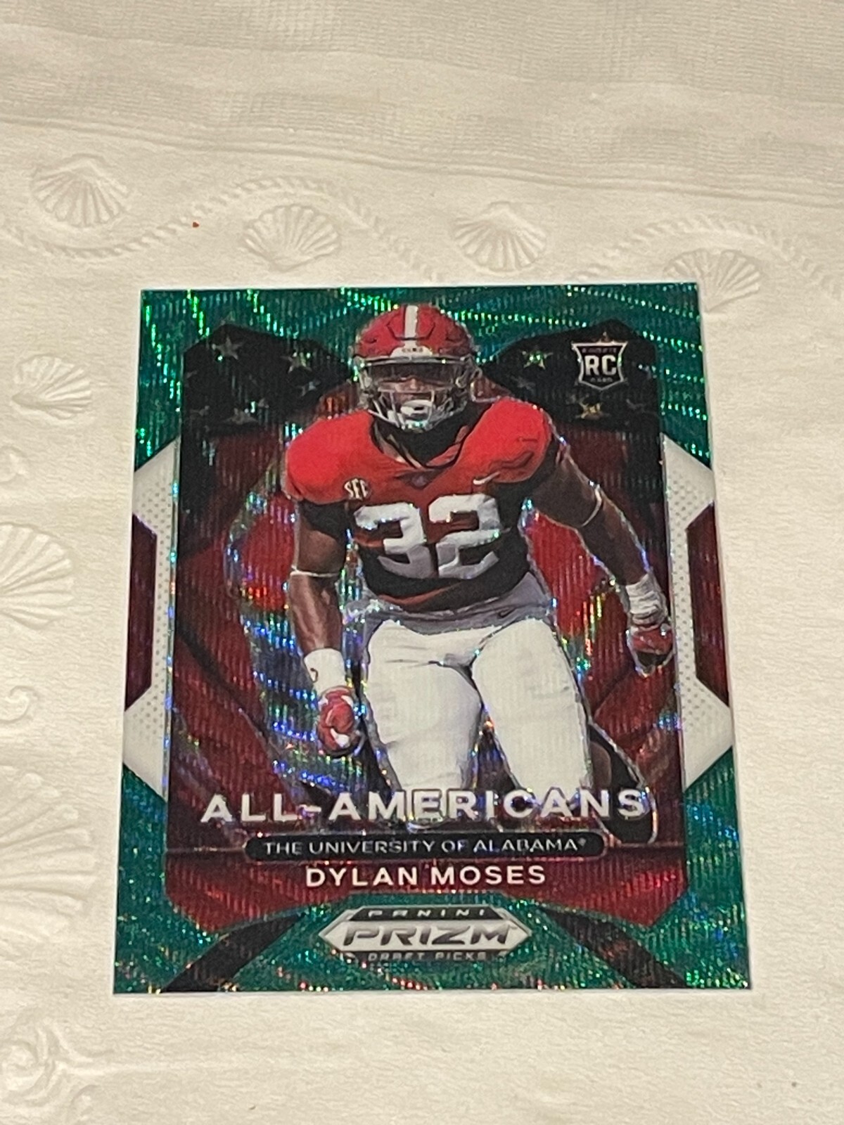 2021 Prizm Draft Picks Dylan Moses All Americans Green Parallel Rookie RC #190