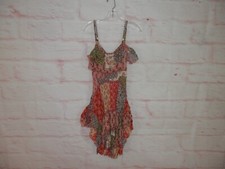 NEW Abel The Label Small Patchwork Floral V Symetrical Ruffle Neck Dress 4713