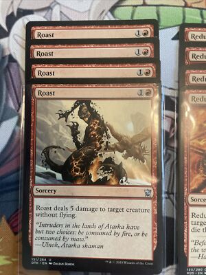 MTG Red Instant/Sorcery Playsets: 4x Roast, Reduce to Ashes