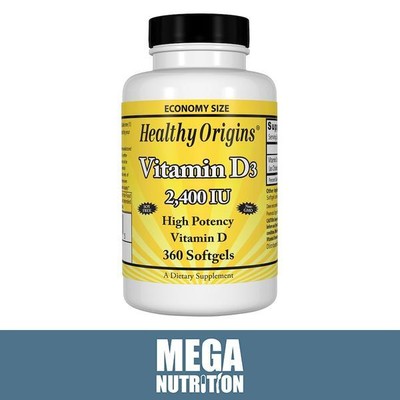 Hochwirksames Vitamin D3 D-3 2400IU 360 Softgels | Immunsystem Knochengesundheit
