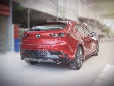 for mazda 3 BP 2019 25 FASTBACK SPORTS PACK rear skirt diffuser +