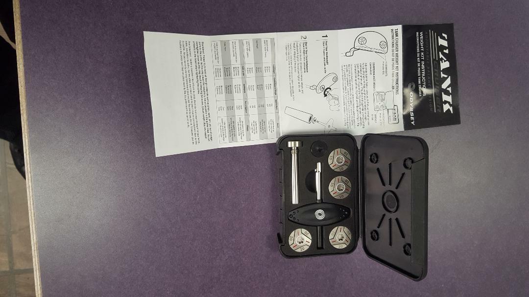 New Rare In Original Package Odyssey Tank Cruiser Putter Weight Kit and Tool