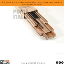 Kit stipite spazzolini guarnizioni per porte scorrevoli a scomparsa scrigno