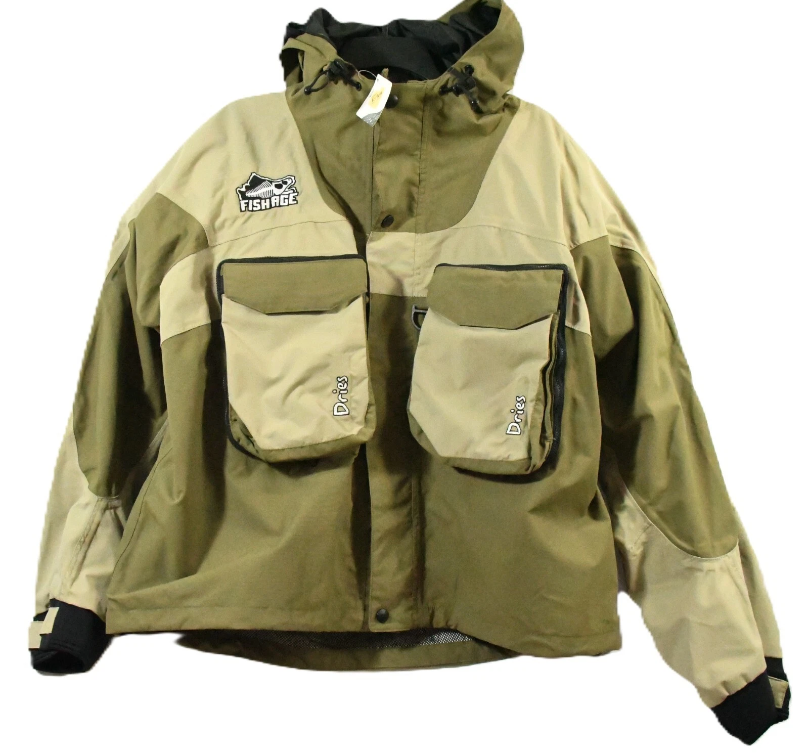 Fishing Wading Jacket-XXL-Waterproof-Fish Age-4 layer fabric-6 pockets-hood
Opens in a new window or