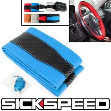 Blueblack Carbon Fiber Steering Wheel Cover Grip Anti Slip For 14 15 Car P5