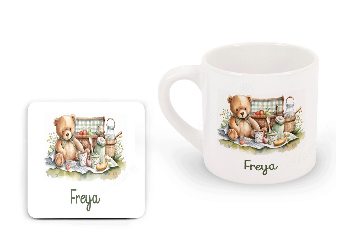 Personalised Teddy Bear Picnic Child's Mug, Choice of Ceramic or Unbreakable