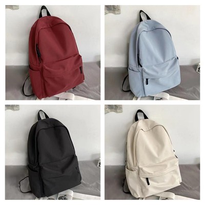 Backpack For Students Versatile Ins Sol id Color Backpack Capacity B W1B7 P3V4