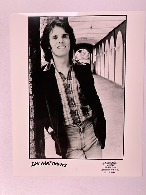 Ian Matthews Photo Original Black And White Press Promotion Circa late 1980