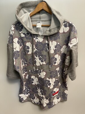 STELLA McCARTNEY adidas STELLASPORT HOODIE Printed Floral Sweat Shirt L 