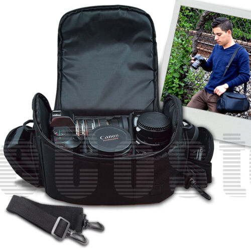 DSLR Cameras Camcorders Large Padded Camera Bag for Sony Nikon Canon Fuji Pentax - Picture 1 of 7