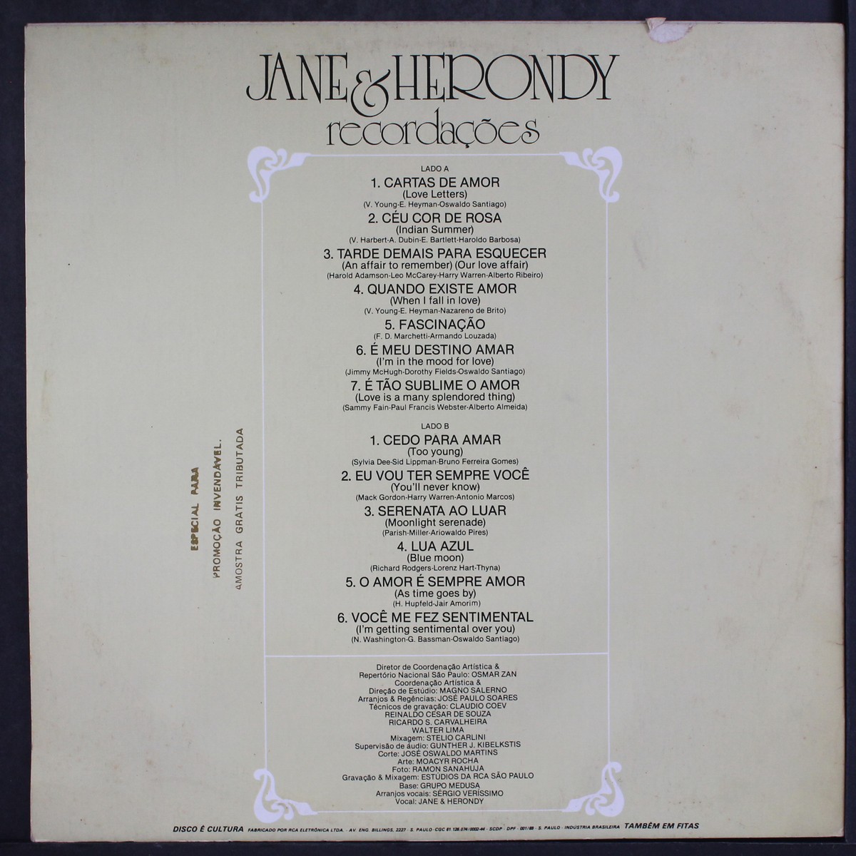 JANE & HERONDY: recordacoes RCA VICTOR 12
