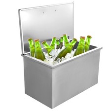 304 Stainless Steel Drop-in Ice Chest Commercial Ice Bin Sink Bar Ice Bucket