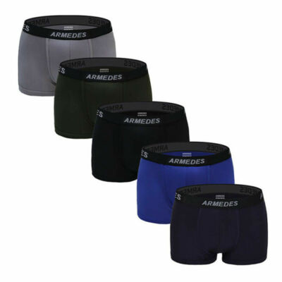 Armedes Men's Underwear Boxer Briefs Light Cool Dry Fashion Drawers 02 (5 Pack)