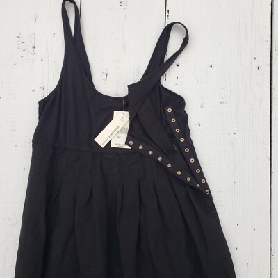 Standard James Perse Women Sz 3 L Black Linen Cotton Blend Tank Mini Dress  NEW | eBay
