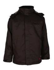 Forge FR Work Jacket Mens Ripstop Insulated Black MFRTJDH-0038