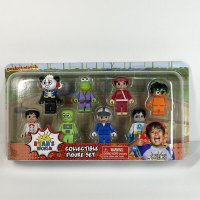 Just Play Ryans World 8pc Figure Set- Pirate, Ninja, Chef, Robot, Gus, Moe, +
