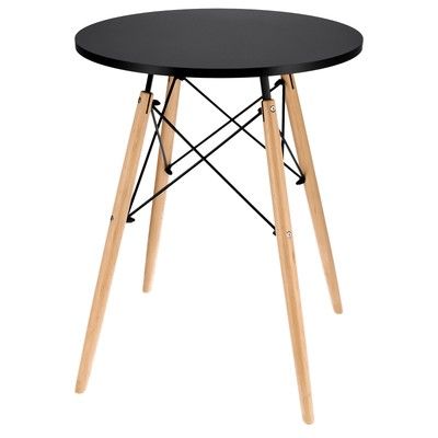 Moderner skandinavischer schwarzer runder Tisch für Wohnzimmer, Esszimmer, Küche