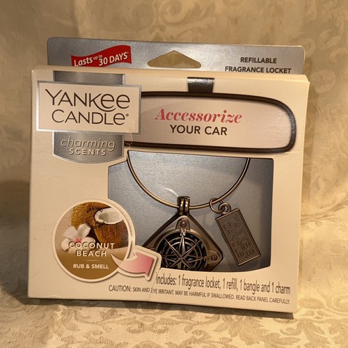Yankee Candle Charming Coconut Beach Car Air Fragrance Locket Bangle Charms