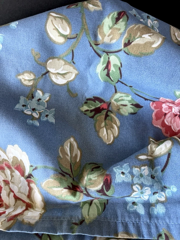 De Colección Martha Stewart Almohada Shams Azul con Rosa Casa Floral 20 x 26 Estándar Foto 4 de 4