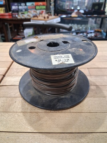 Anchor Wire Corporation 16 GA Wire on Spool — Partial Roll, Vintage Shop Stock