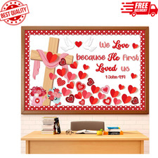Valentine's Day Christian Bulletin Board Valentines Day Cross 3D Heart Classroom