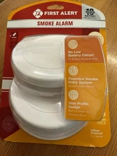 First Alert Photoelectric Smoke Alarm Detector 2 Pack 1042409 NEW