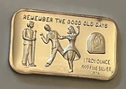 Vintage Good Old Days International Ingot Co 1 T- Oz 999 Silver Bar Serial # 121