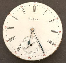 Antique 1912 Elgin Grade 292 Pocket Watch Movement Running Ticks 16s 7j USA