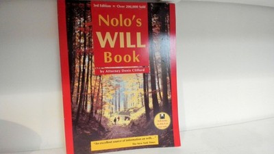 Retro Nolo's Will Book by Dennis Clifford 3rd Edition 1997 with DOS Disk