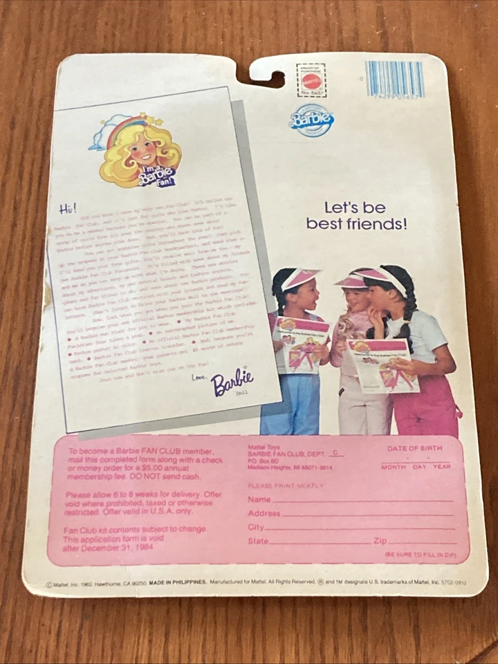 芭比时尚经典校园甜心套装密封,5702 1982 年 — 第 2/4 张图片