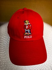 Polo sports style red baseball cap with embro...