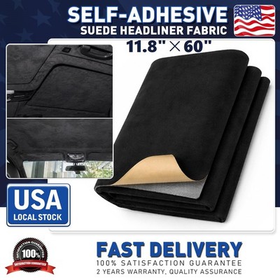 11.8''×60'' Headliner Fabric Adhwsive Backed Suede Match Car Roof Liner Upholstery