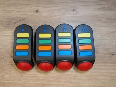 4 x Buzz! Wireless BUZZER für PS3 Playstation 3 - OHNE EMPFÄNGER - Guter Zustand