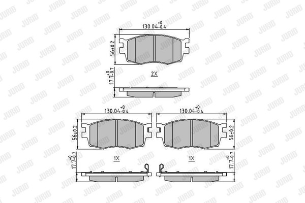 Bremsbelagsatz Scheibenbremse Jurid 572593J FüR JB Accent Hyundai PB RIO KIA I20-image