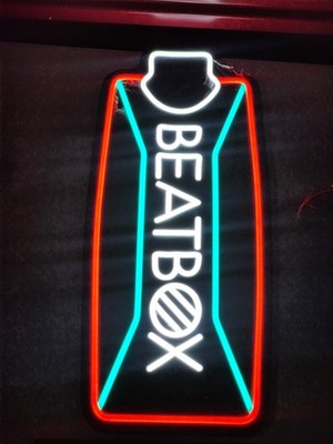 Beatbox Red Beer Mexican Shaq Skull Football LED Bar Sign New Authentic 