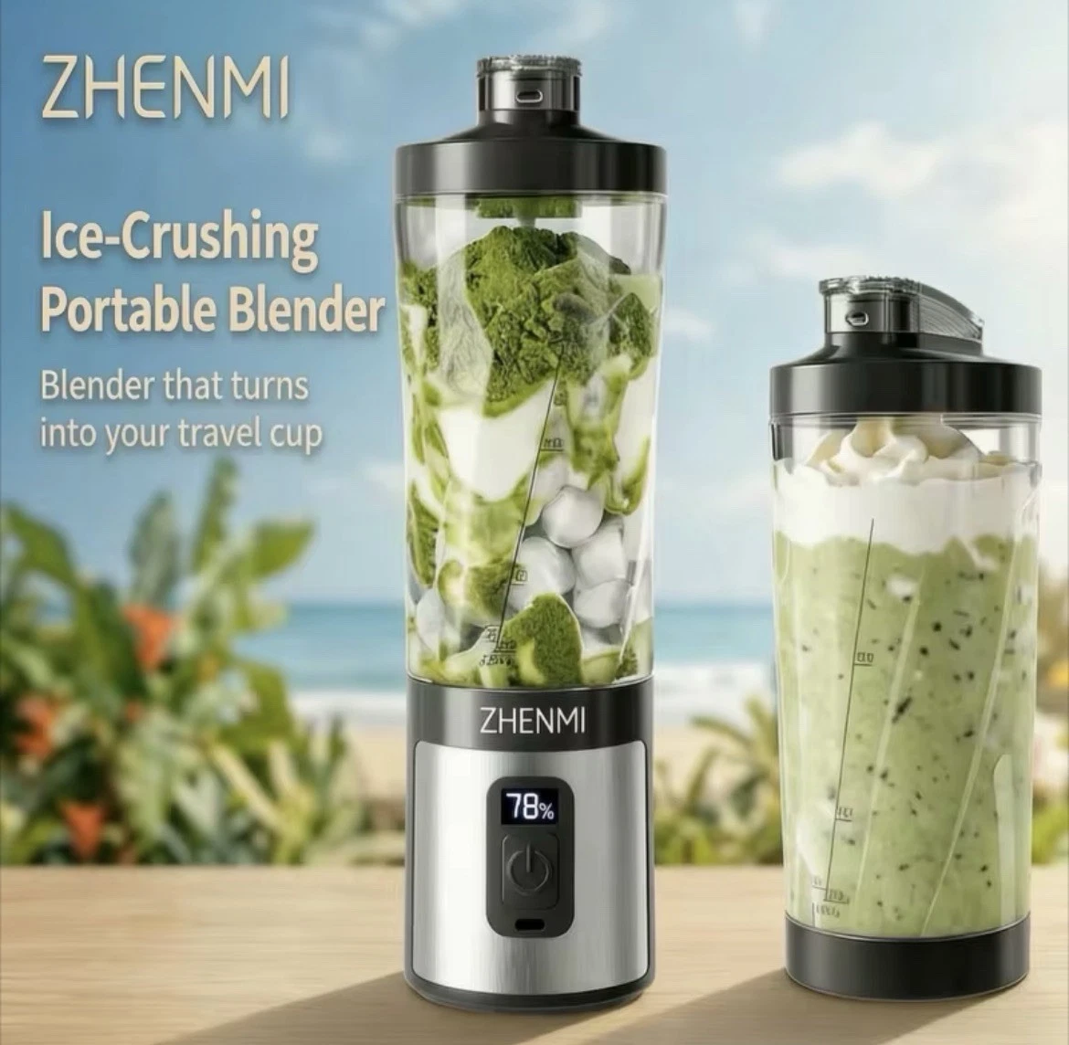 Portable Blender Bottle 18oz Vessel Personal Blender for Shakes and Smoothies
Opens in a new window