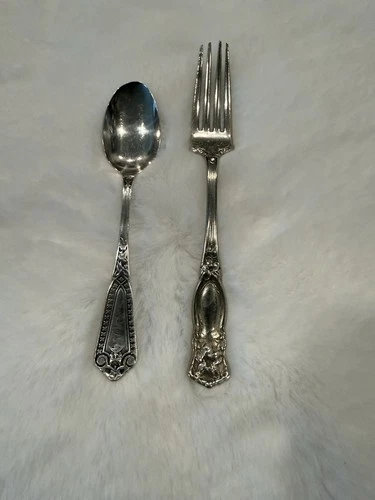 Towle Sterling Silver (.925) Antique Flatware Fork and Spoon Set