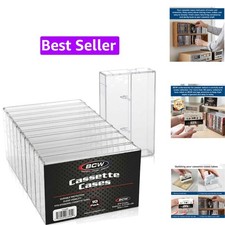 Cassette Tape Cases 10 Pack Clear Replacement Audio Cassette Cases Prot...