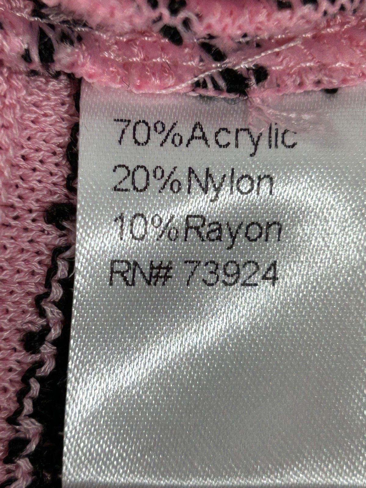 Ming Wang Sweater Sz L Pink Black Striped Open Front Chain Trim Cardigan Jacket