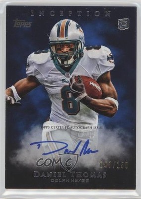 2011 Topps Inception Blue 47/150 Daniel Thomas #114 Rookie Auto RC 0c2